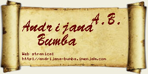 Andrijana Bumba vizit kartica